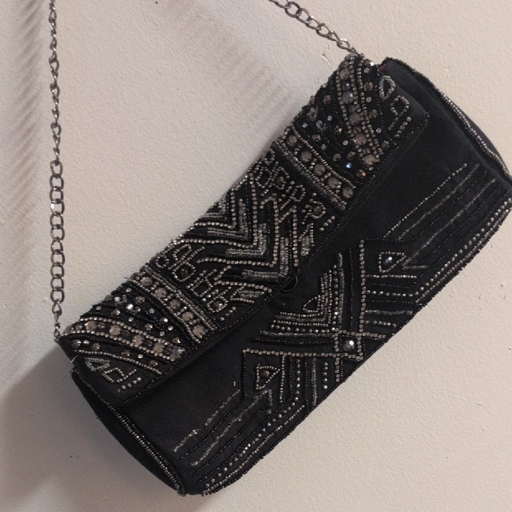 Chico's Beaded and Rhinestone Handbag